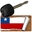 Chile Flag Scroll Novelty Aluminum Key Chain KC-9155