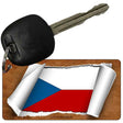 Czech Republic Flag Scroll Novelty Aluminum Key Chain KC-9159