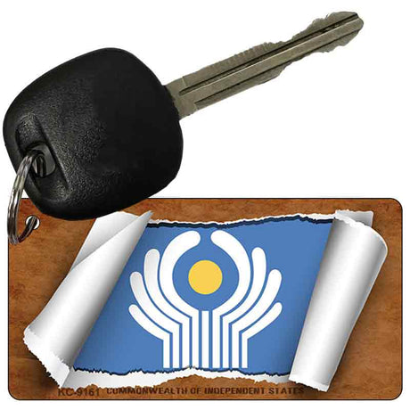 Commonwealth of Independent States Flag Scroll Novelty Aluminum Key Chain KC-9161