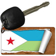 Djibouti Flag Scroll Novelty Aluminum Key Chain KC-9167