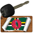 Dominica Flag Scroll Novelty Aluminum Key Chain KC-9168