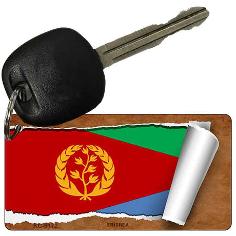 Eritrea Flag Scroll Novelty Aluminum Key Chain KC-9172