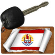 French Polynesia Flag Scroll Novelty Aluminum Key Chain KC-9180