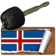 Iceland Flag Scroll Novelty Aluminum Key Chain KC-9193