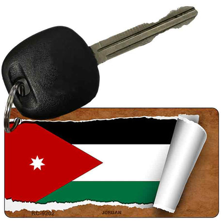 Jordan Flag Scroll Novelty Aluminum Key Chain KC-9202