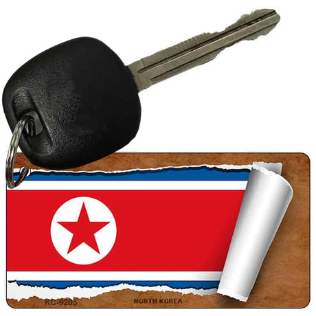 North Korea Flag Scroll Novelty Aluminum Key Chain KC-9205