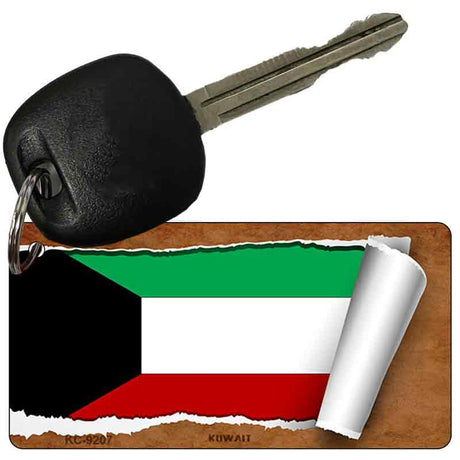 Kuwait Flag Scroll Novelty Aluminum Key Chain KC-9207