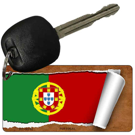 Portugual Flag Scroll Novelty Aluminum Key Chain KC-9210