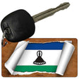 Lesotho Flag Scroll Novelty Aluminum Key Chain KC-9217