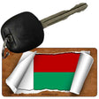 Madagascar Flag Scroll Novelty Aluminum Key Chain KC-9227