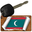 Maldives Flag Scroll Novelty Aluminum Key Chain KC-9231