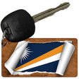 Marshall Islands Flag Scroll Novelty Aluminum Key Chain KC-9234