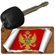 Montenegro Flag Scroll Novelty Aluminum Key Chain KC-9239