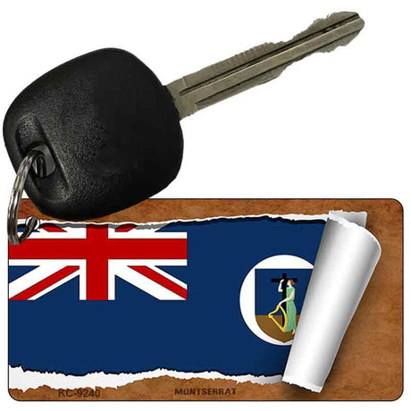 Montserrat Flag Scroll Novelty Aluminum Key Chain KC-9240