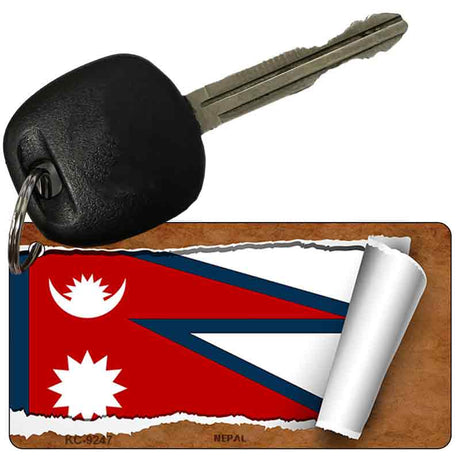 Nepal Flag Scroll Novelty Aluminum Key Chain KC-9247