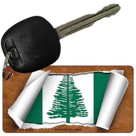 Norfolk Islands Flag Scroll Novelty Aluminum Key Chain KC-9253