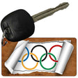 Olympic Flag Scroll Novelty Aluminum Key Chain KC-9258