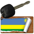 Rwanda Flag Scroll Novelty Aluminum Key Chain KC-9271