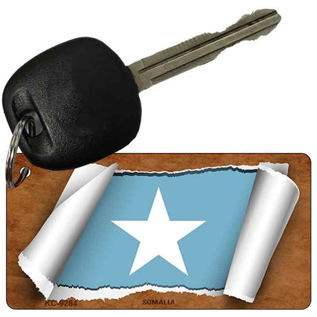 Somalia Flag Scroll Novelty Aluminum Key Chain KC-9284