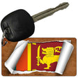 Sri Lanka Flag Scroll Novelty Aluminum Key Chain KC-9288