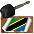 Tanzania Flag Scroll Novelty Aluminum Key Chain KC-9299