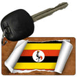 Uganda Flag Scroll Novelty Aluminum Key Chain KC-9307