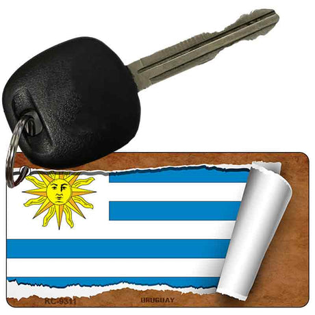 Uruguay Flag Scroll Novelty Aluminum Key Chain KC-9311