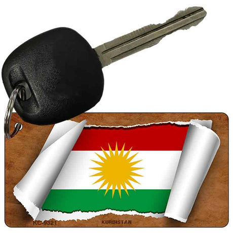 Kurdistan Flag Scroll Novelty Aluminum Key Chain KC-9321