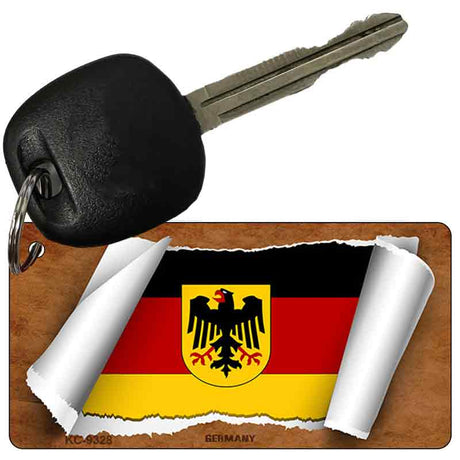 Germany Flag Scroll Novelty Aluminum Key Chain KC-9328