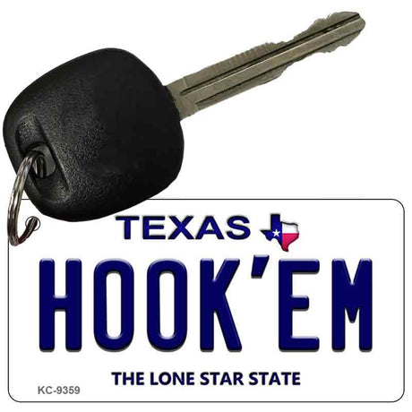 Hook'em Texas Novelty Aluminum Key Chain KC-9359