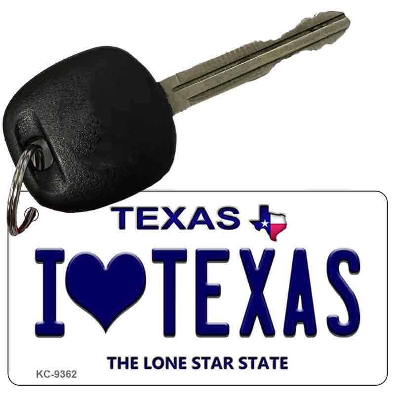 I Love Texas Texas Novelty Aluminum Key Chain KC-9362