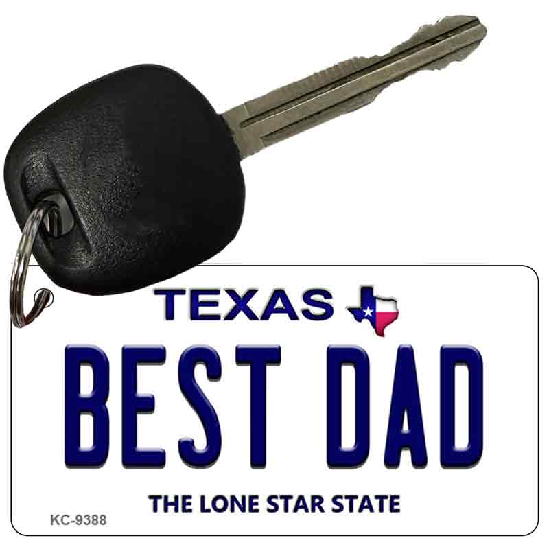 Best Dad Texas Novelty Aluminum Key Chain KC-9388