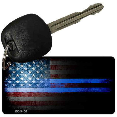 American Flag Police Novelty Metal Key Chain KC-9406