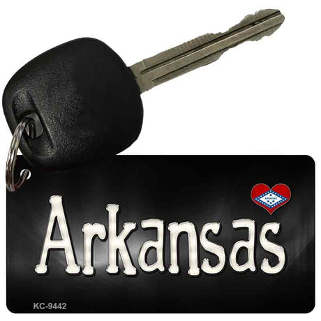 Arkansas Flag Script Novelty Aluminum Key Chain KC-9442