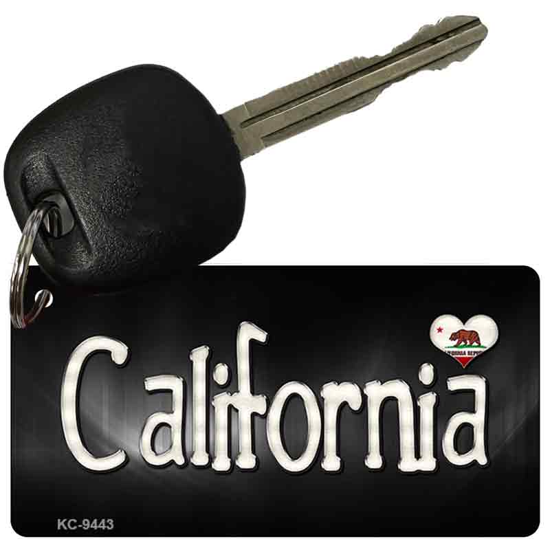 California Flag Script Novelty Aluminum Key Chain KC-9443