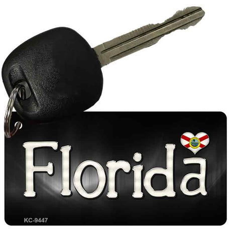 Florida Flag Script Novelty Aluminum Key Chain KC-9447