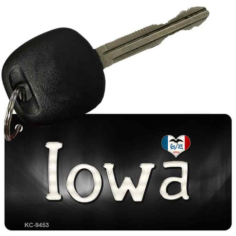 Iowa Flag Script Novelty Aluminum Key Chain KC-9453