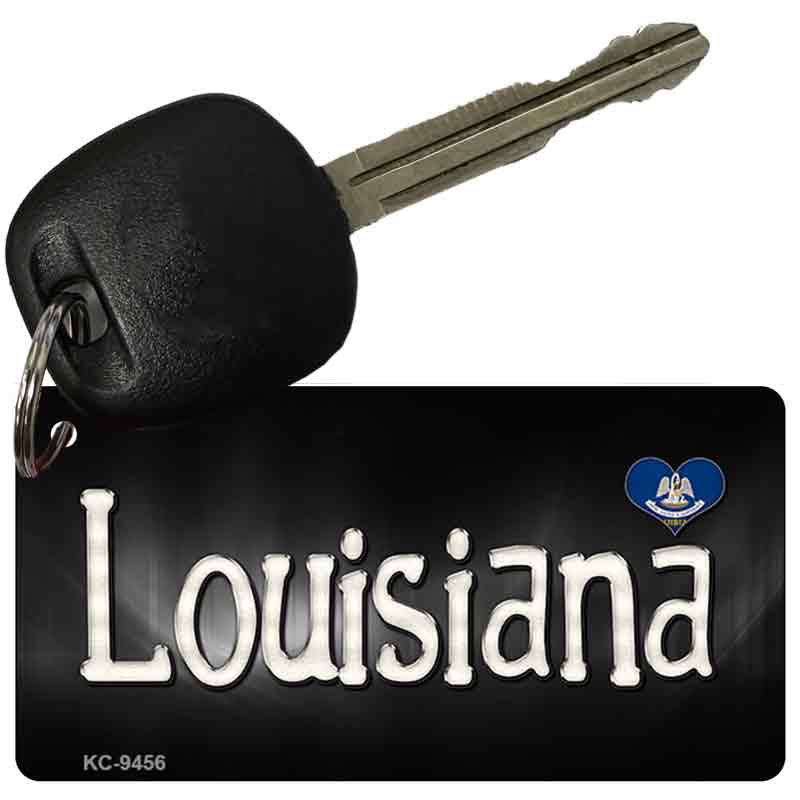 Louisiana Flag Script Novelty Aluminum Key Chain KC-9456