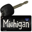 Michigan Flag Script Novelty Aluminum Key Chain KC-9460