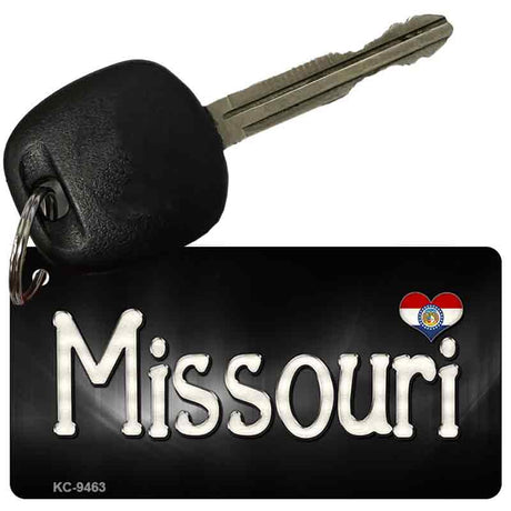 Missouri Flag Script Novelty Aluminum Key Chain KC-9463