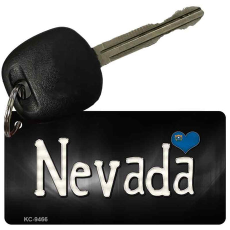 Nevada Flag Script Novelty Aluminum Key Chain KC-9466