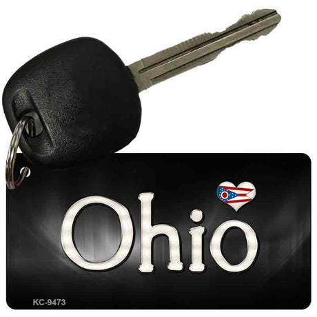 Ohio Flag Script Novelty Aluminum Key Chain KC-9473