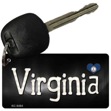 Virginia Flag Script Novelty Aluminum Key Chain KC-9484