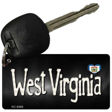 West Virginia Flag Script Novelty Aluminum Key Chain KC-9486