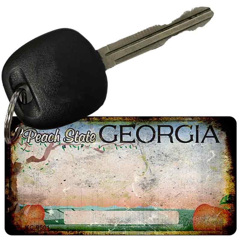 Georgia Rusty Novelty Aluminum Key Chain KC-9501