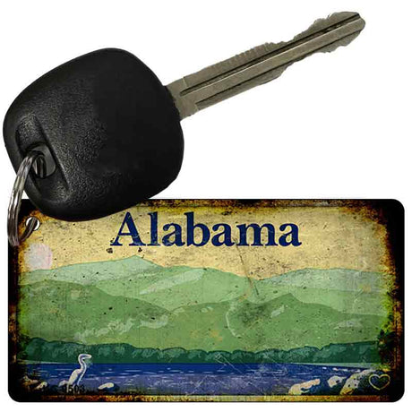 Alabama Rusty Novelty Aluminum Key Chain KC-9503