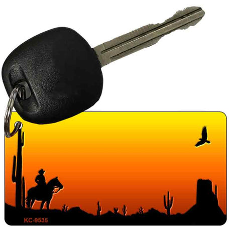 Cowboy Blank Scenic Novelty Aluminum Key Chain KC-9535