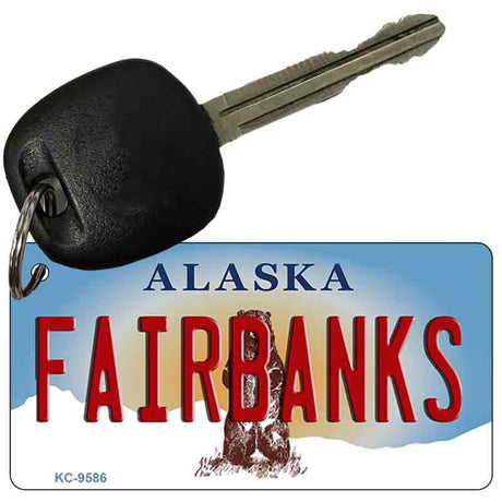 Fairbanks Alaska State Novelty Aluminum Key Chain KC-9586