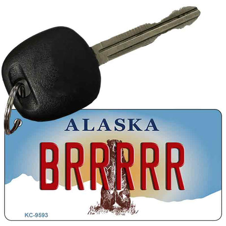 Brrrrr Alaska State Novelty Aluminum Key Chain KC-9593