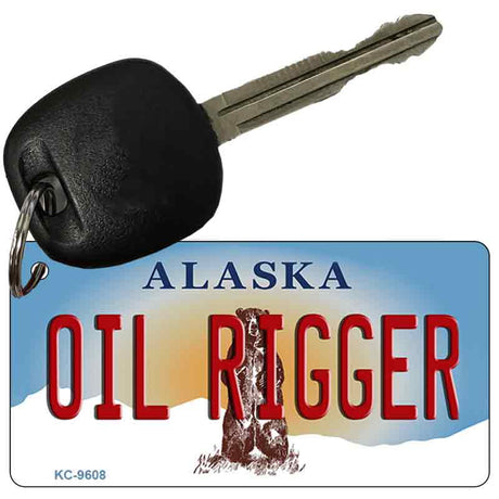 Oil Rigger Alaska State Novelty Aluminum Key Chain KC-9608